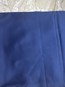 Solid Blue Dress Material Fabric