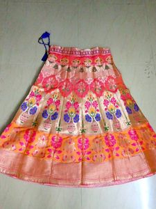 Vibrant Brocade Ethnic Skirt