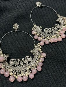 Boho Peacock Hoop Earrings