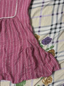 Chic Pink Striped Dress