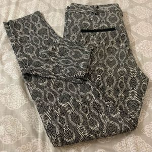 Stylish Snakeskin Print Trousers