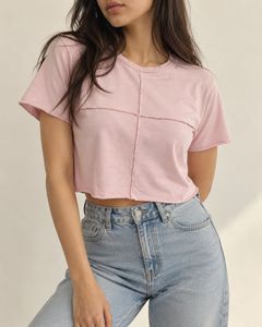 Cute Pink Cropped T-Shirt