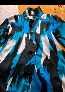 Abstract Print Silk shirt