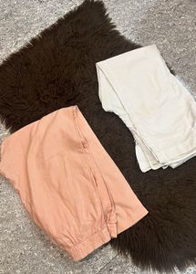 combo trouser Peach & Cream