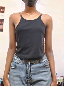 Sleeveless Black Tank Top