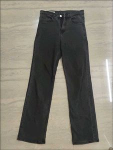 Washed Black straight Leg Jeans