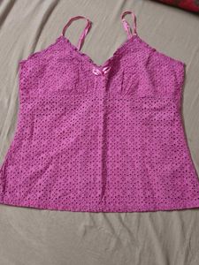 Cute Pink Eyelet Camisole