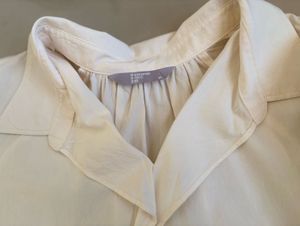 Cream Collared Long Sleeve Top