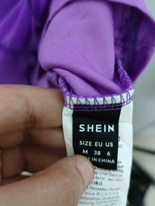 Purple Mesh Mini Dress