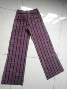 Classic Plaid Wide Leg Trousers
