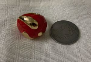 Red &amp; Gold Statement Ring