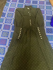 Long Dotted Maxi Gown Dress