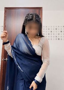 Elegant Blue Saree with Shimmer Blouse