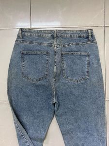 blue denim jeans straight fit