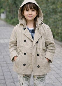 Zara Girls Khaki Trench Coat with matching legging