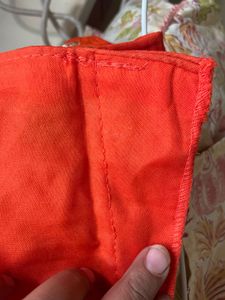 Stunning Orange Embroidered Blouse