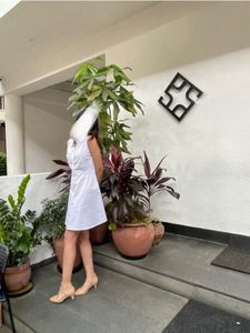 Sleeveless White Shirt Dress