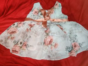 Flower Print Baby Girl Frock