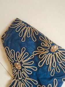 Blue Embroidered Blouse