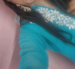 Stunning Teal Embrodered kurti