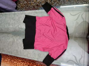 Pink &amp; Black Button-Down Cardigan