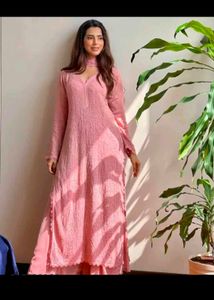 Elegant Pink Embroidered Kurta Set
