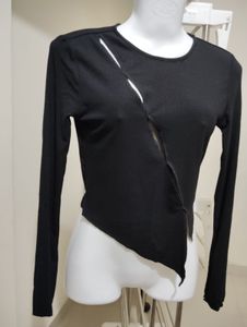 Size-S Chic Black Cutout Long Sleeve Top