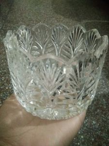 Glass Designer Bowl cum showpiece