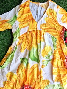Beautiful Sunflower Print Dress