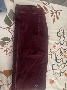 Maroon Corduroy skirt