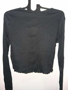 Chic Ribbed Button-Up Crop Top