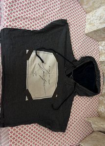 Striped Hoodie Top