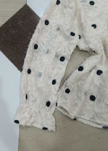 Chic Polka Dot Lace Blouse