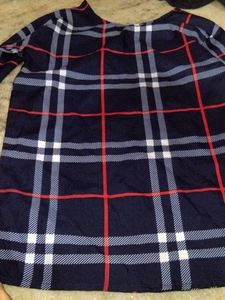 Stylish Checked Long Sleeve Top