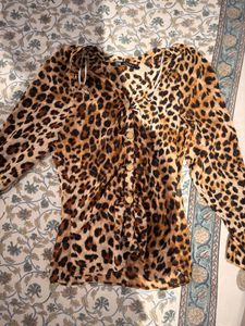 Zara Leopard Print Blouse