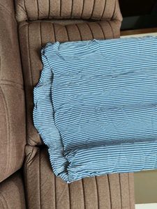 Blue Striped V-Neck Top