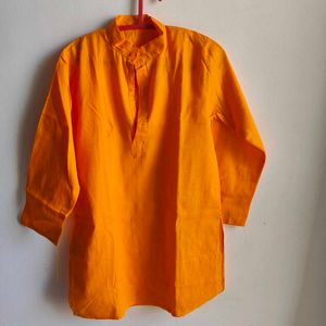 Boy's Orange Kurta Set