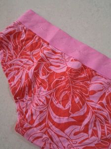 S Floral Print Pink Briefs