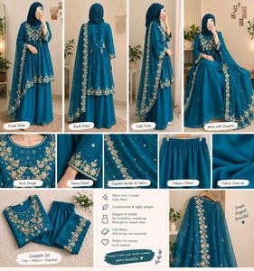 blue embroidered ethnic dress/anarkali