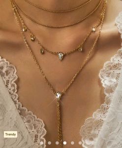 SAVANA Chic Multi-Layer Rhinestone Necklace