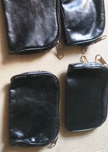 Set of 4 Black Coin Purses