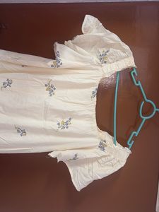 Cream Floral Print Maxi Dress