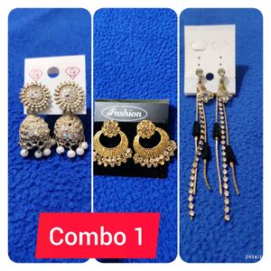 combo of 3 Earrings Set