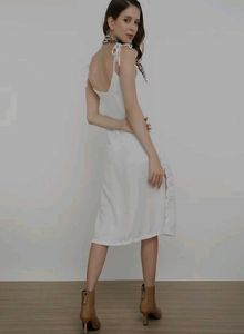 Night Thinking, Daydreaming White Midi Dress