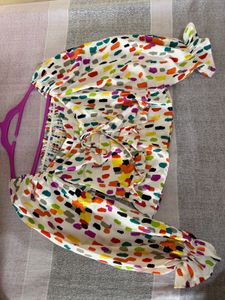 Vibrant Abstract Print Top