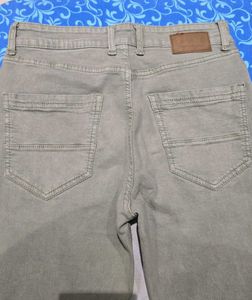 Zudio Men's Faded Green Denim