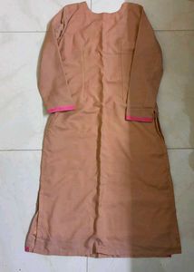 mirror embellished nude colour kurta never worn