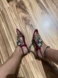Embellished heel Sandals