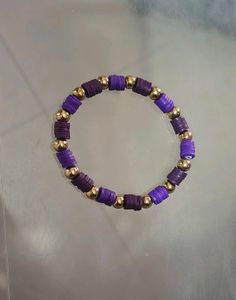 Purple Pink Heart Bracelet