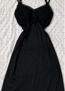 Black Lace Camisole Slip Dress